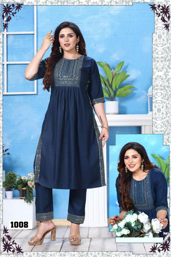 Trendy Samreen Silky Slub Designer Exclusive Kurti collection